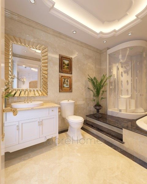 Thiết kế nội thất phòng tắm, nhà vệ sinh biệt thự EuroLand